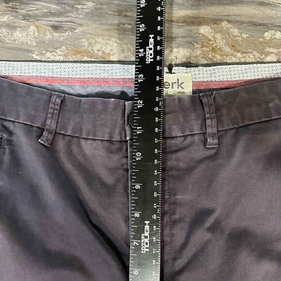 Perk Mens Pants 42x30 Blue Flat Front Basic Work Office Career Professional - Picture 7 of 10